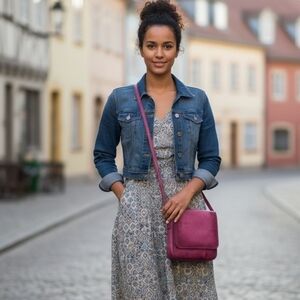 Elegant Burgundy Leather Crossbody Bag